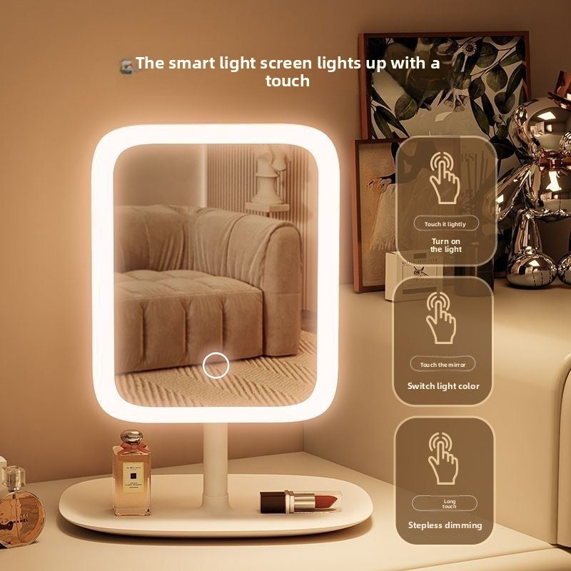 LED Desktop Smart Makeup Mirror with Lights