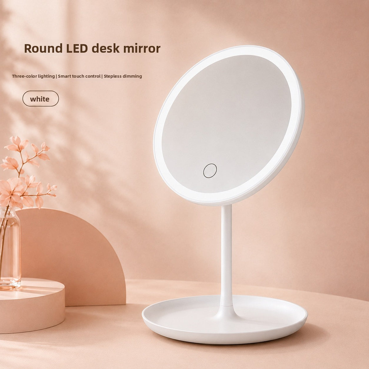 LED Desktop Smart Makeup Mirror with Lights