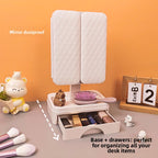 Her LED Illumination Makeup Mirror with Storage Drawer