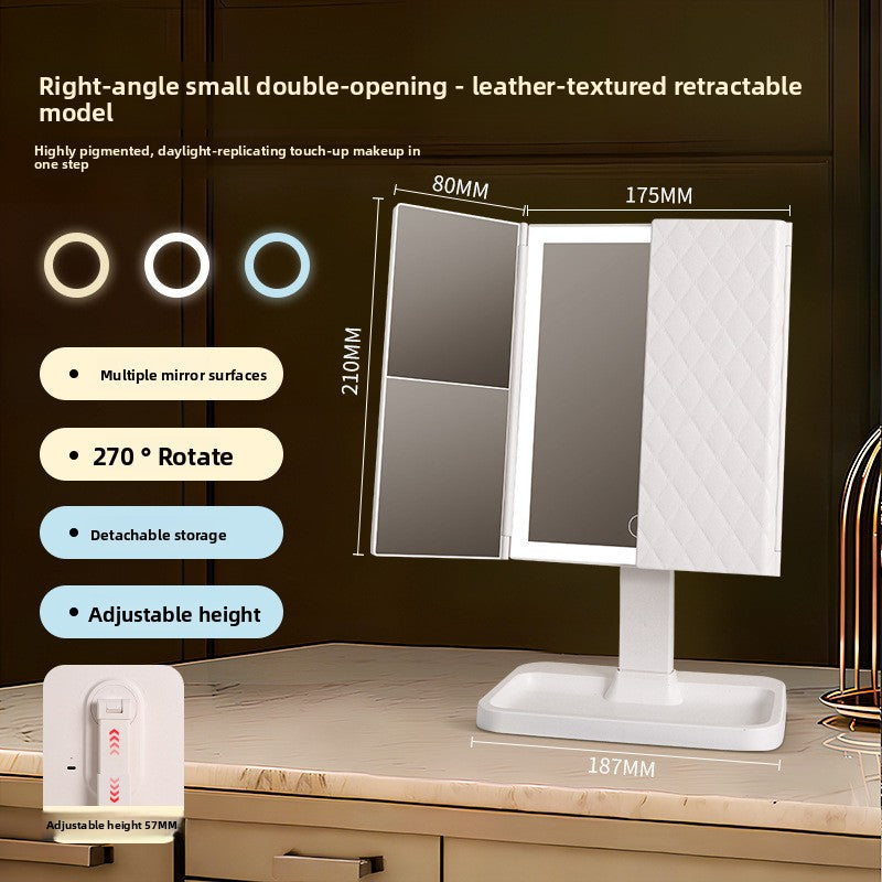 Her LED Illumination Makeup Mirror with Storage Drawer