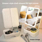 Her LED Illumination Makeup Mirror with Storage Drawer